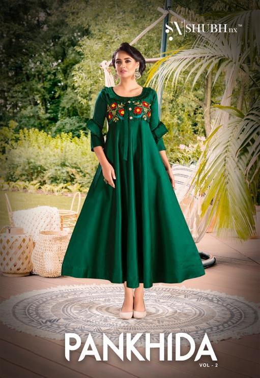 Indian Designer Long Anarkali Wedding Gown Style Kurti Women Gown Set Dress  | eBay
